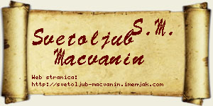 Svetoljub Mačvanin vizit kartica